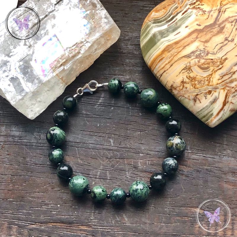 Kambaba Jasper & Onyx Bracelet